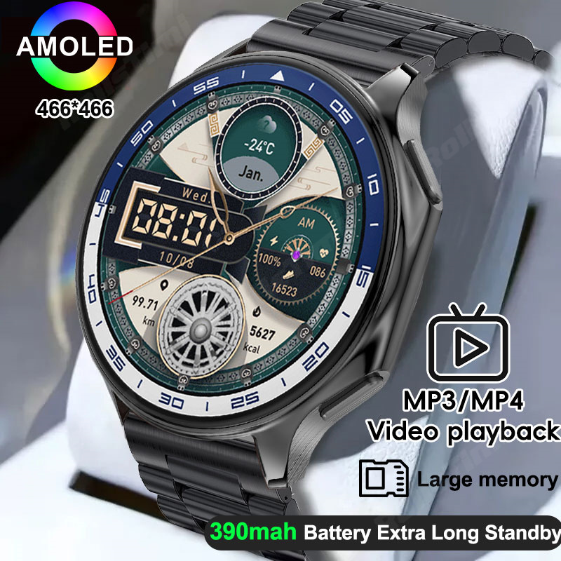 Timex Watches Smartwatch - 1.43 AMOLED 스마트 시계 3D 서라운드