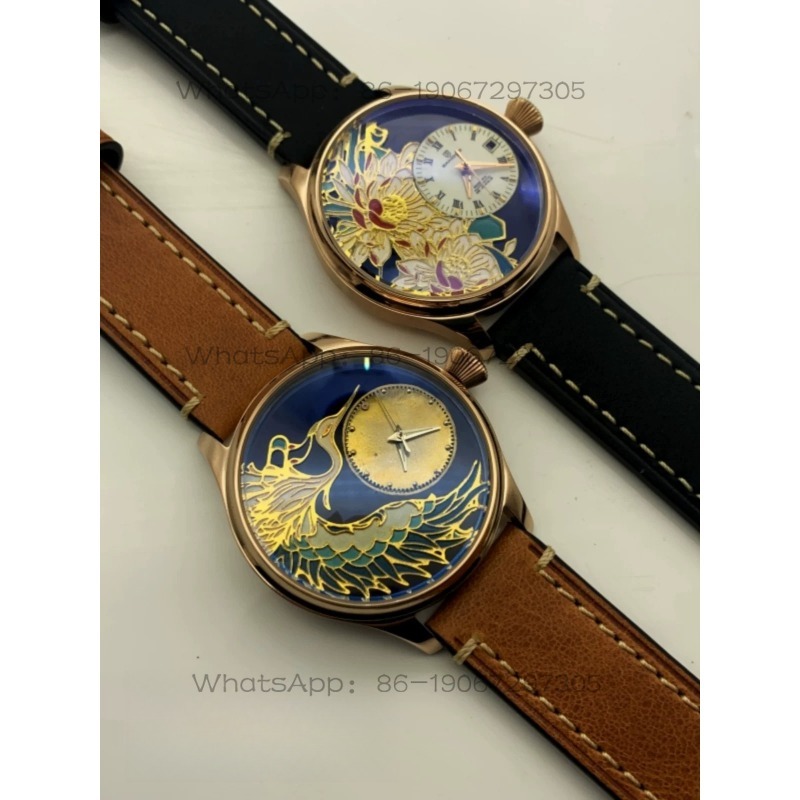 Leather Watch Strap - ertyiHandmade filigree 다이얼 복고풍 중국 스타일