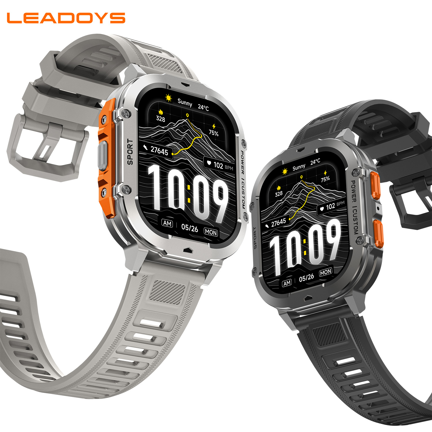 Watch X7 - 신제품 LEADOYS X7 남성용 러기드 스마트워치,