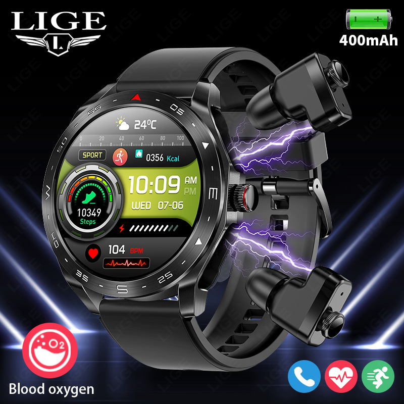 Watch Esim - LIGE 이어버드 포함 블루투스 헤드셋 스마트워치,