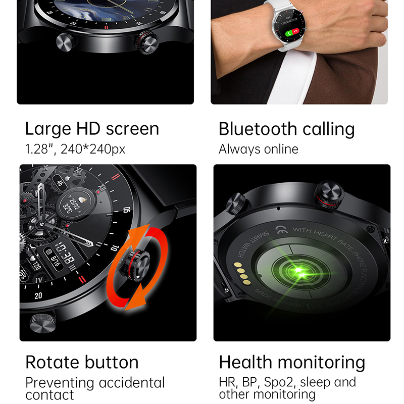 ECG+PPG 블루투스 통화 스마트워치 남성용 2025 - Smartwatch Nothing Watches 리뷰 및 가격
