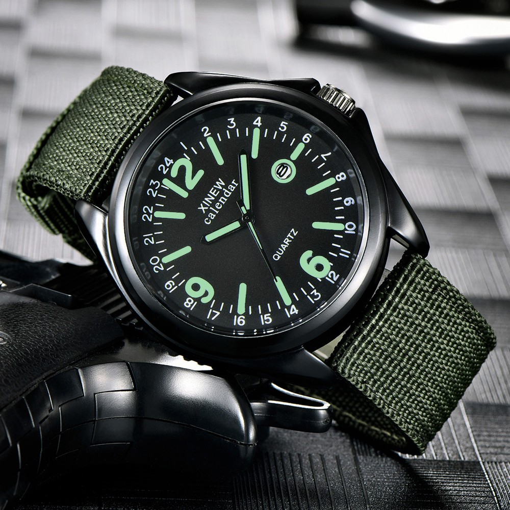 남성용 밀리터리 쿼츠 시계, 블랙 다이얼 날짜, 럭셔리 - Smartwatch Watches For Men 리뷰 및 가격
