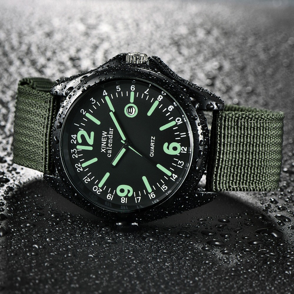 남성용 밀리터리 쿼츠 시계, 블랙 다이얼 날짜, 럭셔리 - Smartwatch Watches For Men 리뷰 및 가격