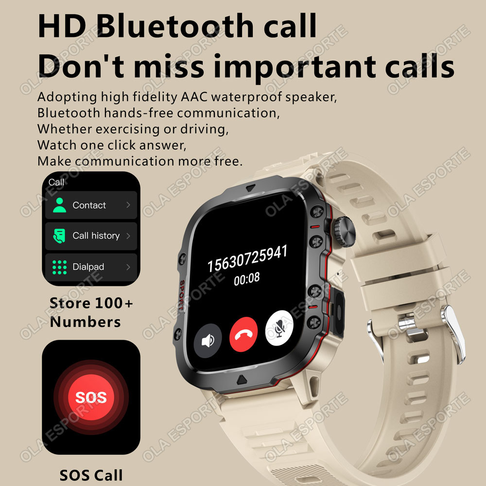 오리지널 러기드 남성용 스마트워치 무선 통화 피트니스  - Smartwatch Watches For Women With Gps 리뷰 및 가격