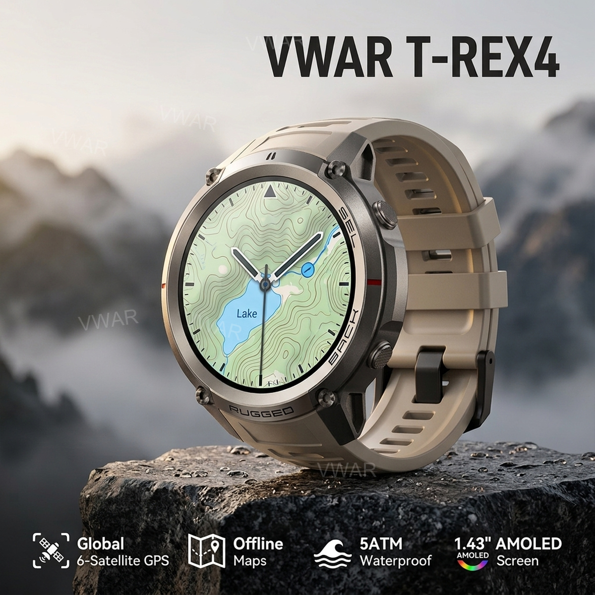 남성용 NEW T-REX 스마트워치 오프라인 지도 내장 - Smartwatch Samsung Watches For Men 리뷰 및 가격