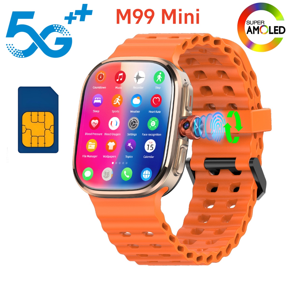M99 미니 스마트워치 5G 안드로이드 13.0 2.2 - Smartwatch Nothing Watches 리뷰 및 가격