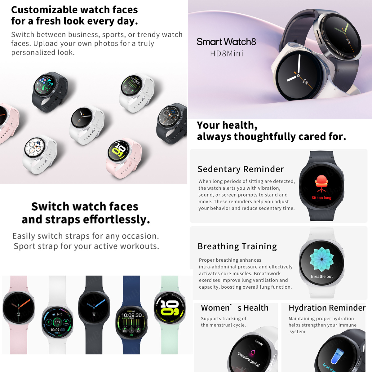 2026년 신형 시계 8 미니 GPS 트랙 스마트워치  - Smartwatch Watches For Women With Gps 리뷰 및 가격