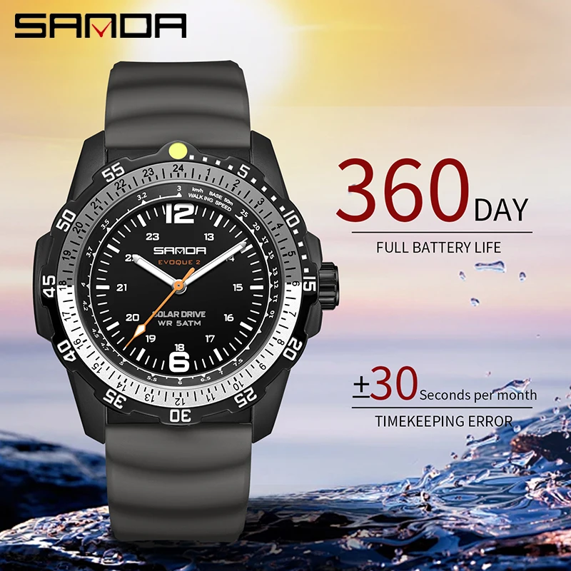SANDA 럭셔리 뉴 남성용 태양열 시계 쿼츠 루미너스 - Solar Powered Watch 리뷰 및 가격
