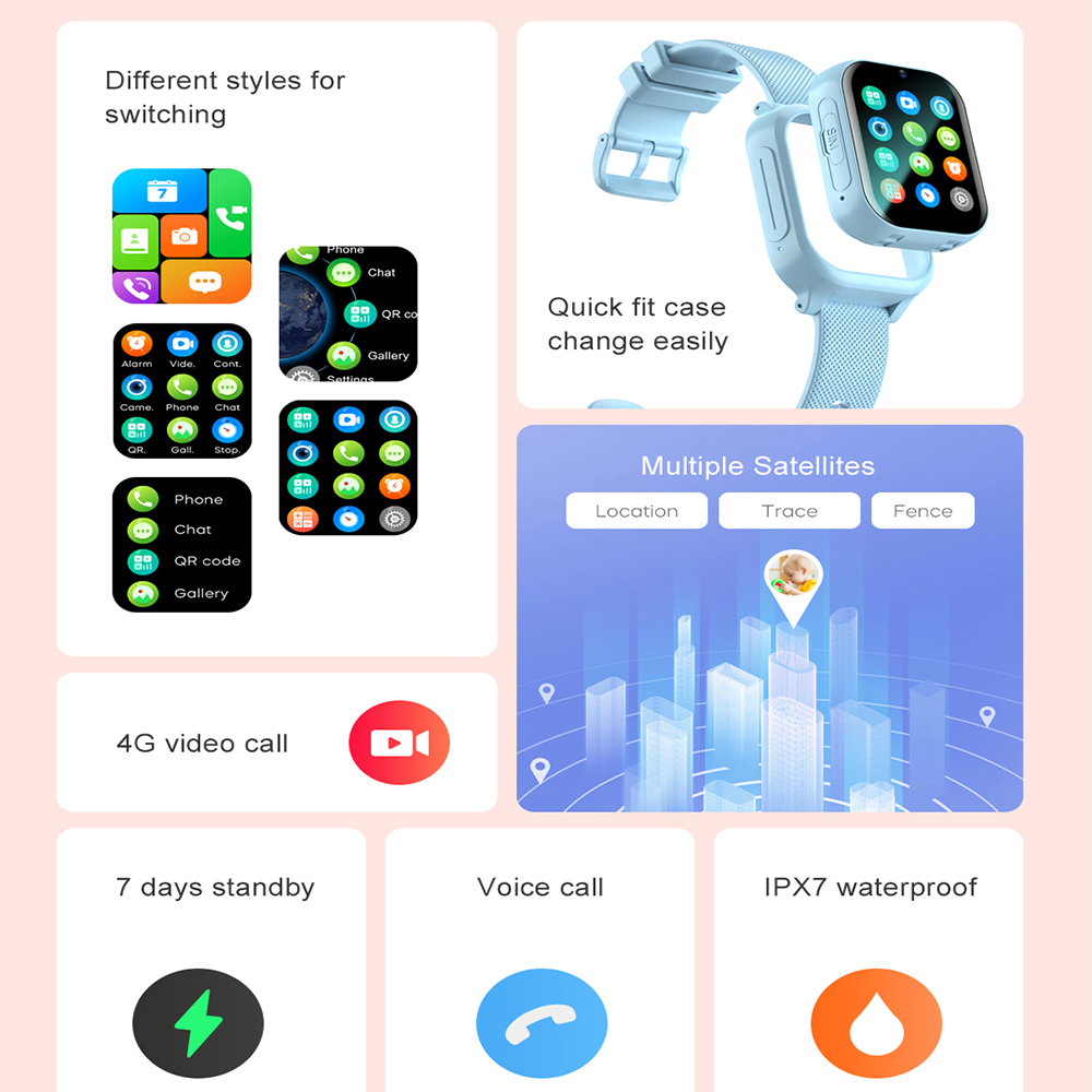 스마트워치 키즈 4G GPS WIFI 영상통화 SOS  - Smartwatch Digital Watches For Kids 리뷰 및 가격