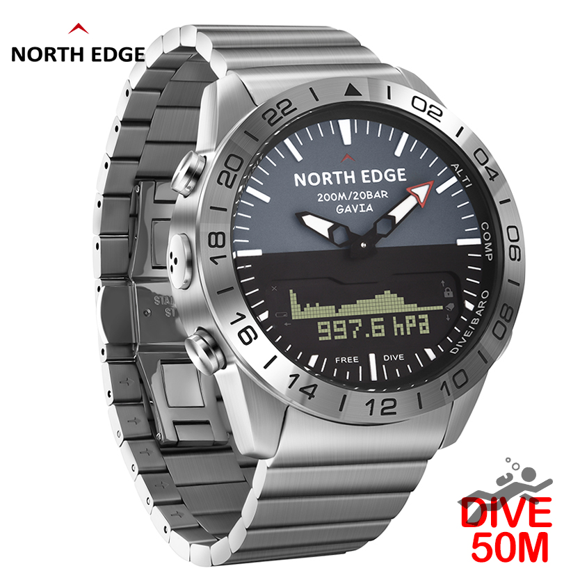 NORTH EDGE 남성용 다이브 시계 군용 럭셔리 풀 - Smartwatch Digital Watches For Men 리뷰 및 가격