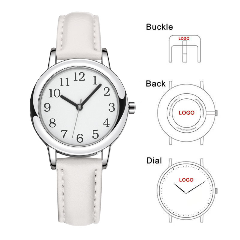 화이트 스트랩 슬림 맞춤 여성 시계 개인화 인쇄 맞춤  - Leather Watch Strap 리뷰 및 가격