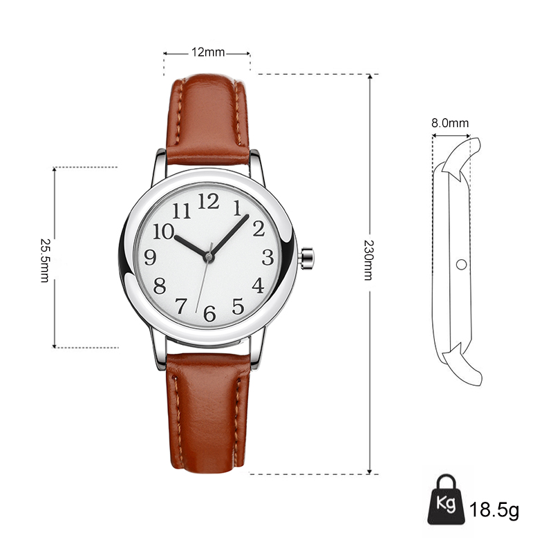 화이트 스트랩 슬림 맞춤 여성 시계 개인화 인쇄 맞춤  - Leather Watch Strap 리뷰 및 가격