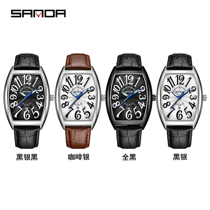 SANDA 새로운 쿼츠 남성용 시계 캐주얼 패션 심플한 - Leather Watch Strap 리뷰 및 가격