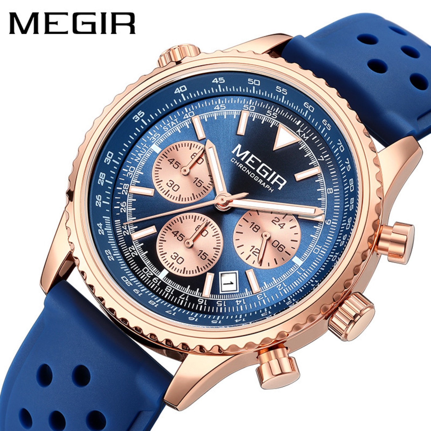 MEGIR 실버 블랙 쿼츠 시계 남성용 밀리터리 스포츠 - Leather Watch Strap 리뷰 및 가격