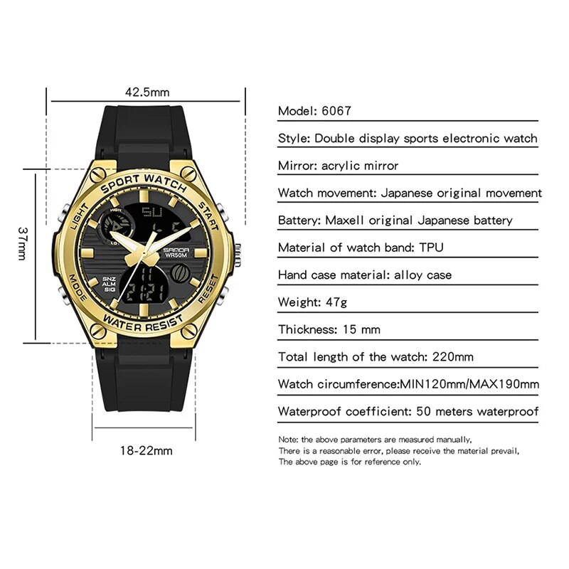 SANDA 브랜드 G 스타일 LED 디지털 시계 여성  - Solar Powered Watch 리뷰 및 가격