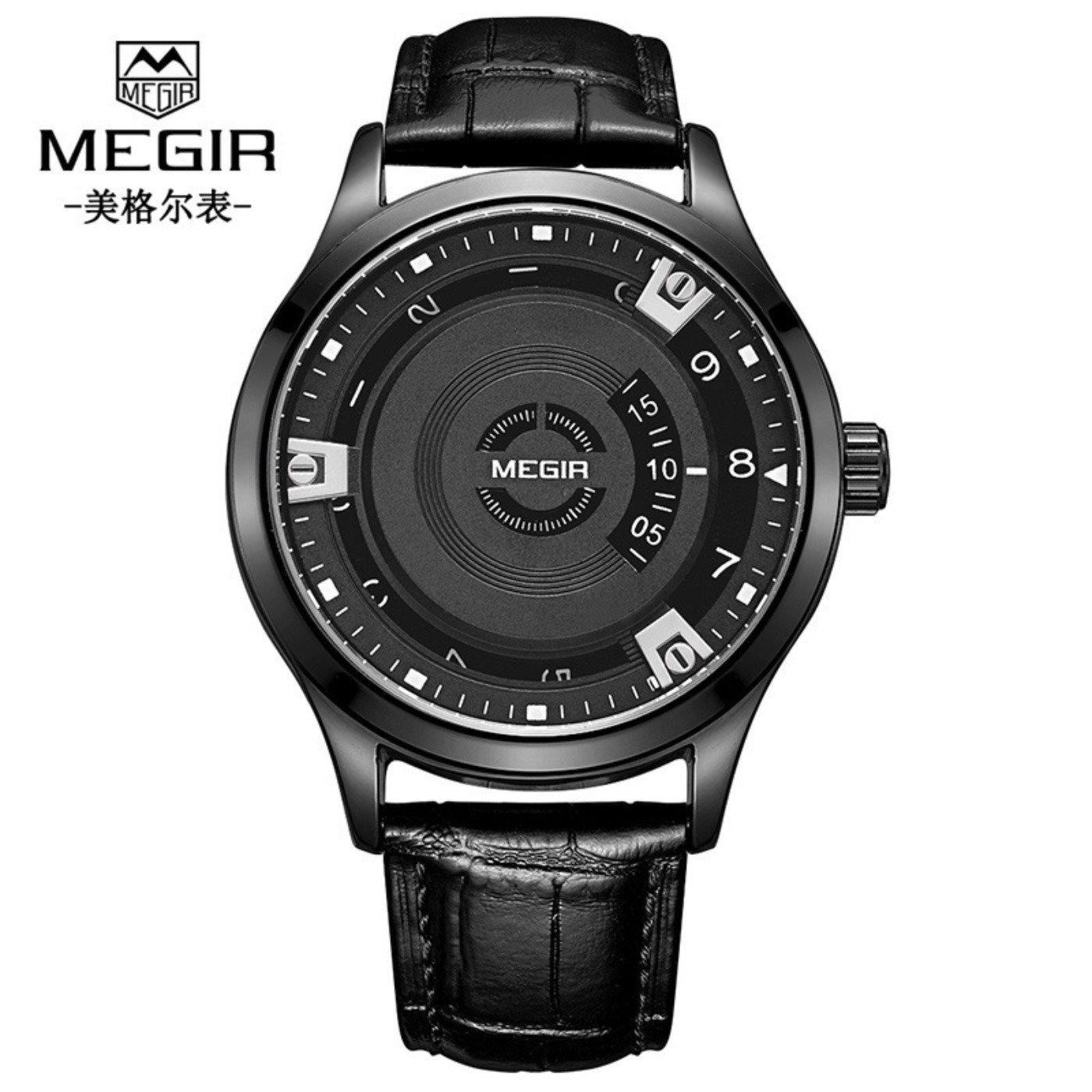 MEGIR 남성용 시계 고급 가죽 스트랩 스포츠 밀리터 - Leather Watch Strap 리뷰 및 가격