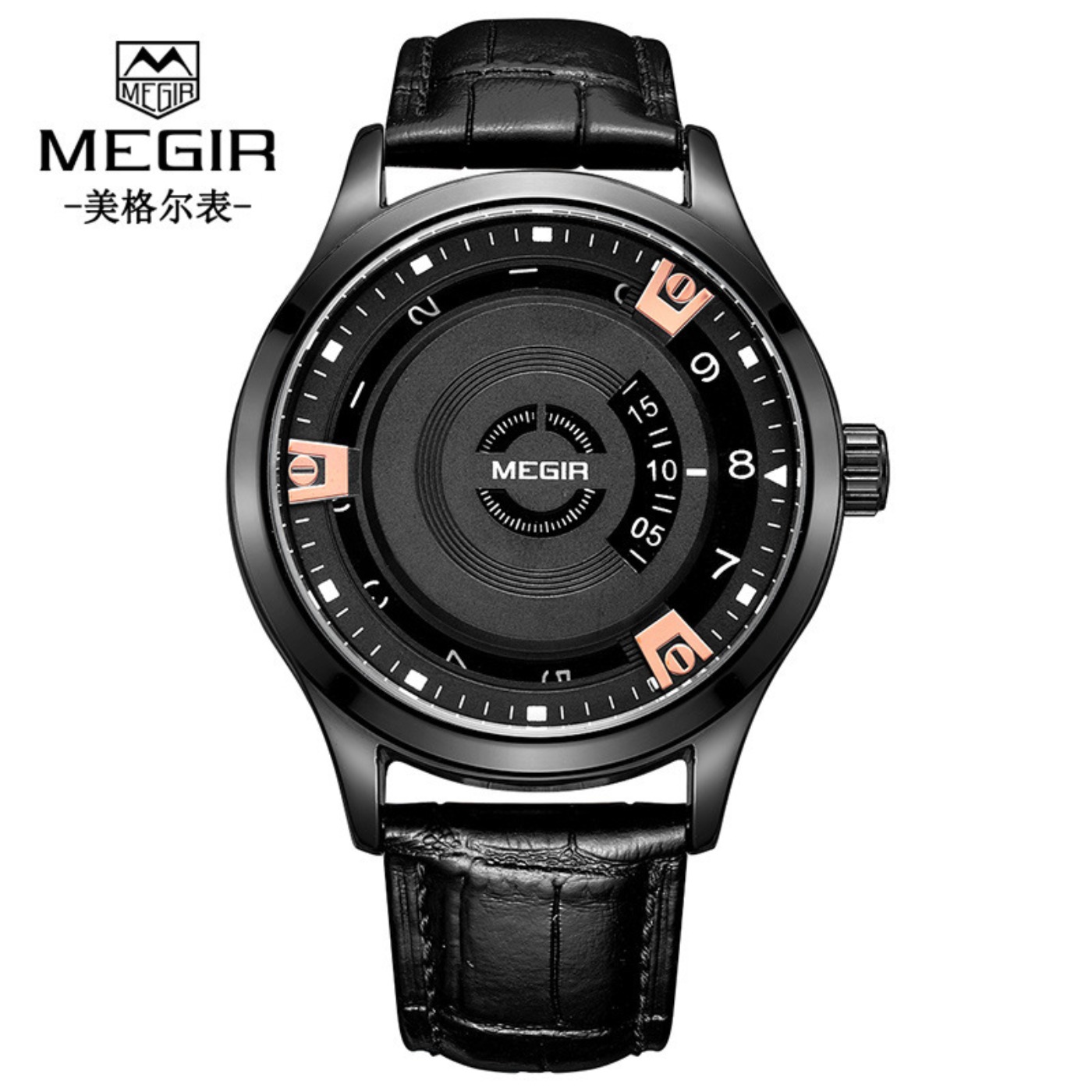 MEGIR 남성용 시계 고급 가죽 스트랩 스포츠 밀리터 - Leather Watch Strap 리뷰 및 가격
