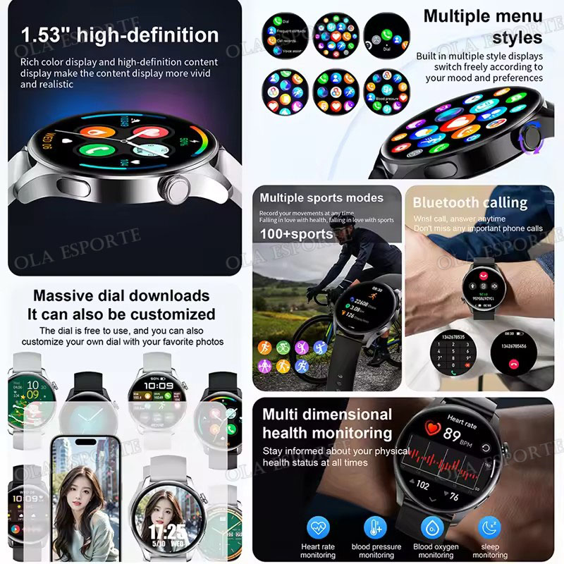 남녀공용 새로운 스마트워치 BT 통화 메시지 알림 건강 - Smartwatch Nothing Watches 리뷰 및 가격