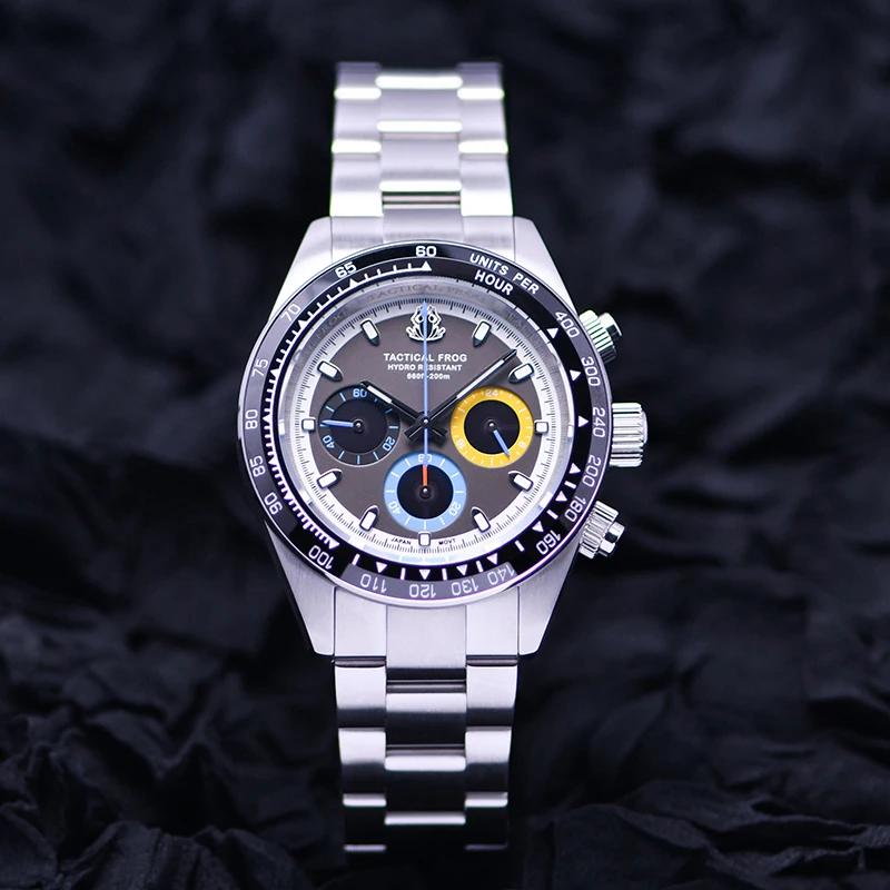 전술 개구리 남자 시계 스테인레스 스틸 크로노 그래프  - Solar Powered Watch 리뷰 및 가격