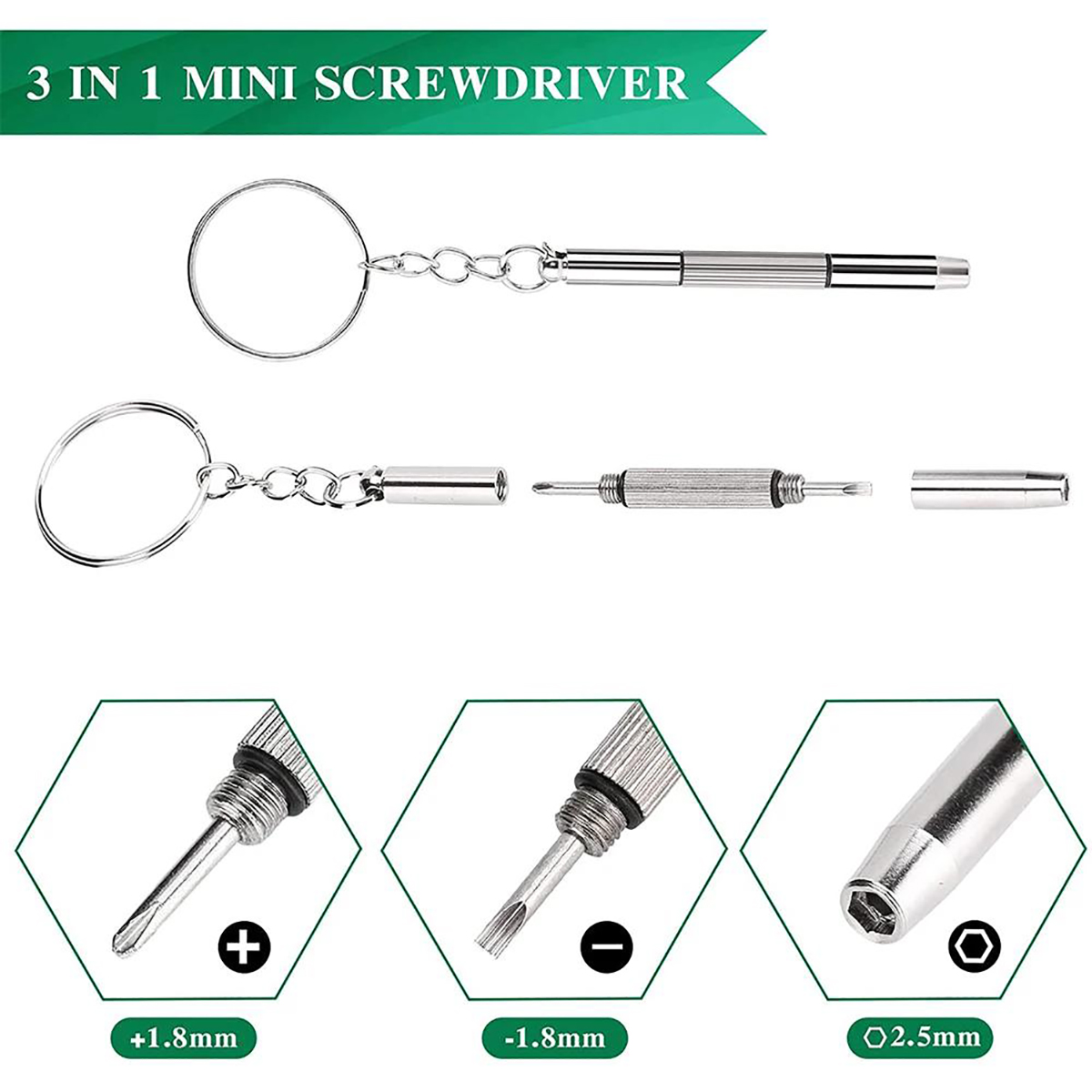 1/2/10pcs 미니 3 in1 스크루 드라이버 안경 - Watchmaker Screwdriver 리뷰 및 가격